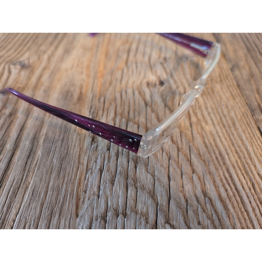 Eyeglasses Frames Purple Bling Studded Gianni Po GP Y04C 50-17-140 Full Rim New - Picture 5 of 16